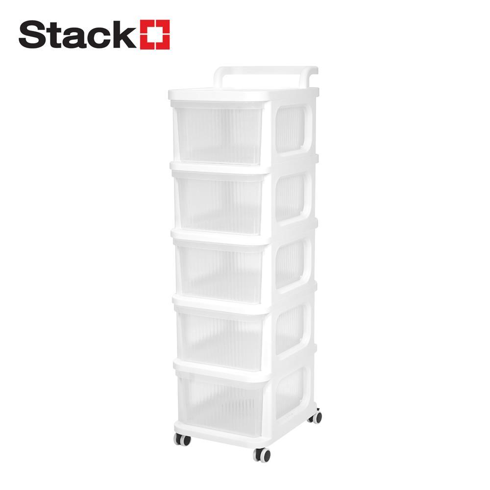 STACKO ตู้ลิ้นชัก 5 ชั้น DEW 38X30X105.5 ซม. สีใส จัดส่งโดย HomePro