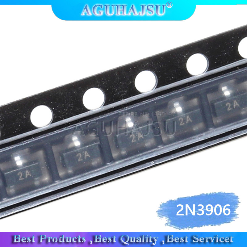100PCS MMBT3906 2A 3906 MMBT3906LT1G 2N3906 200mA 40V SOT 23 PNP SMD Triod ทรานซิสเตอร์ใหม่และต้นฉบั