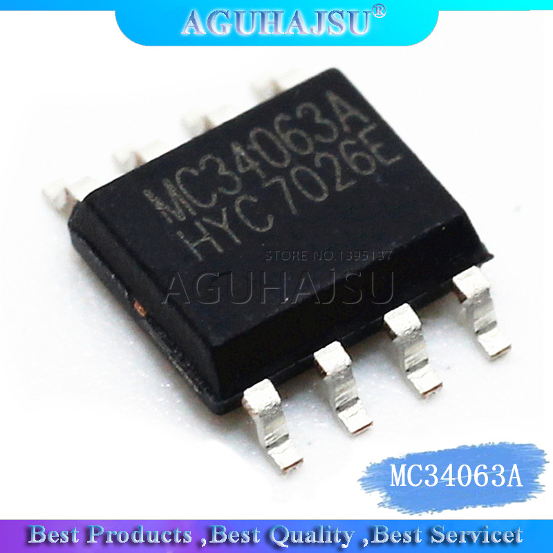 10 ชิ้น/ล็อต MC34063A SOP 8 MC34063 SOP MC34063ADR MC34063ADR2G SMD IC