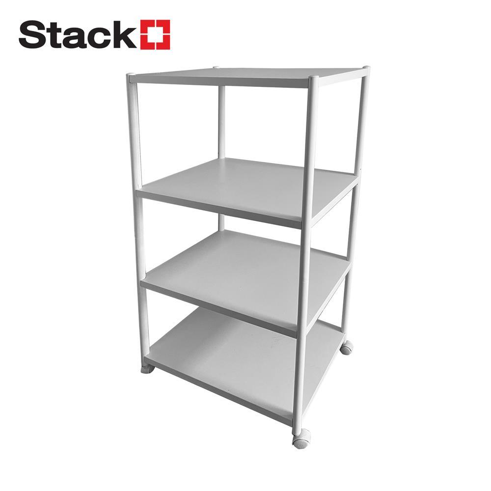 STACKO ชั้นวางของ 4 ชั้น BRISK 60X40X120 ซม. สีขาว จัดส่งโดย HomePro