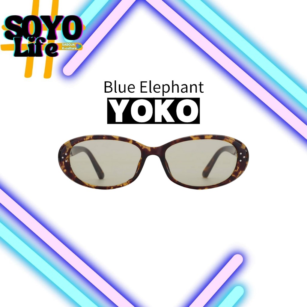 แว่นกันแดดสไตล์เกาหลี Blue Elephant YOKO LEOPARD