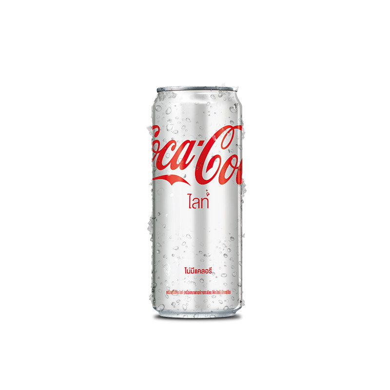 โค้กไลท์เครื่องดื่มอัดลมกลิ่นโคล่าแคน 325มล. Coke Light 325ml. [หมายเลขบาร์โค้ด 8851959132050]