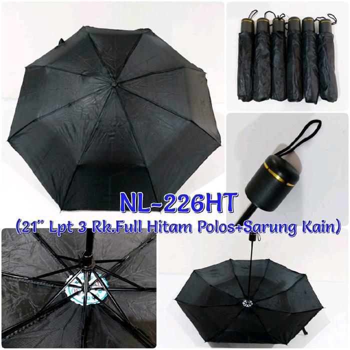 NEWs Kiranaabadi ร่ม 3 พับธรรมดานาโกย่า nl226 กรอบสีดําเหมาะสําหรับการพิมพ์หน้าจอ