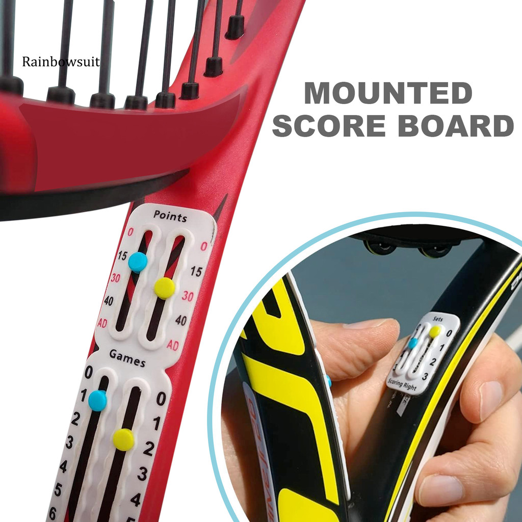 RA- 2 ชิ้น Scorer สําหรับไม้เทนนิสและ Padel ติดตั้งง่ายขนาดเล็ก Score Board Counter แบบพกพา Point Tr