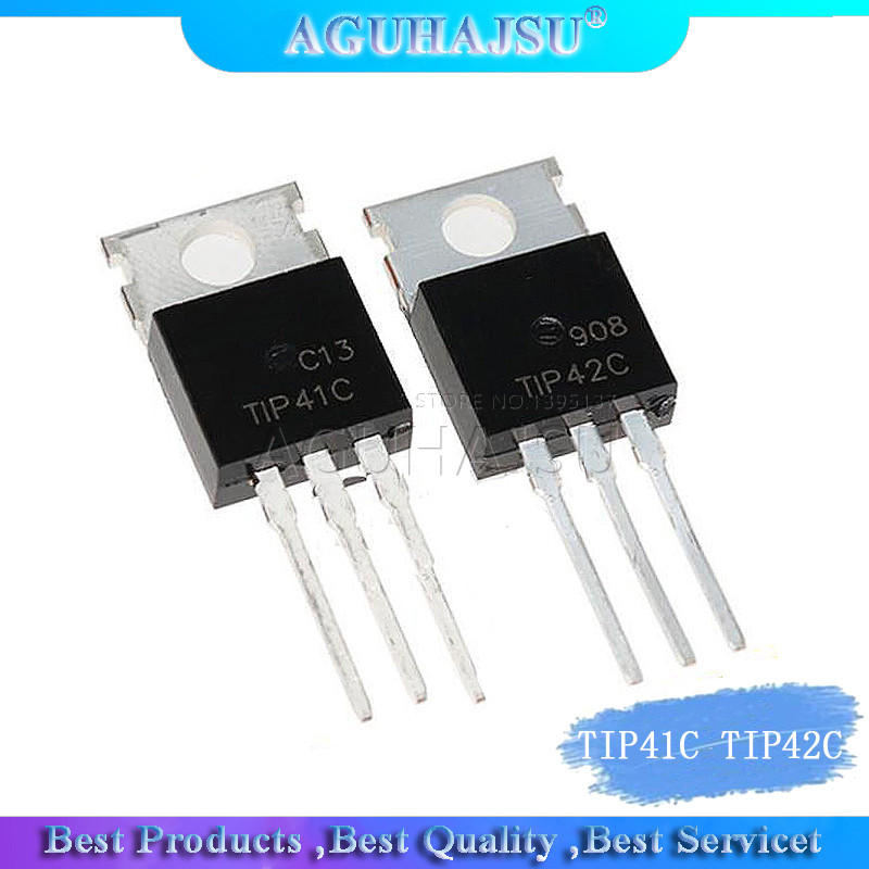 10 ชิ้น/ล็อต (5PCS TIP41C+5PCS TIP42C) TIP41C TIP42C อย่างละ 5 ชิ้น CDarlington ทรานซิสเตอร์คู่หลอด 