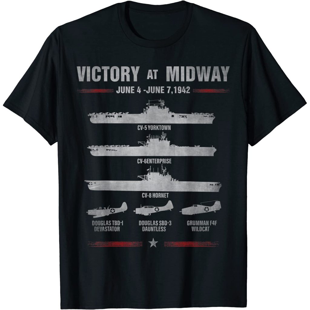 เสื้อยืด Victory At Midway Battel World War 2 ใหม่
