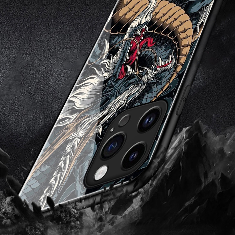 เคสสำหรับ OPPO Reno 2F Reno 2Z Reno 2 Reno เคสป้องกันโทรศัพท์ตกกระจกลายมังกรแบบมีลักษณะเฉพาะตัว - รูปที่ 3