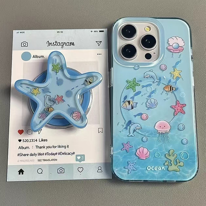 Underwater World Fish Shell Case Hp Samsung A27 5G A26 A37 A06 A57 A07 A36 A16 A56 A17 5G A50 A13 4G