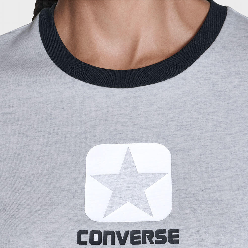 CONVERSE เสื้อ RETRO BOX STAR CROPPED TEE GREY ผู้หญิง 142T242BF_H5GYXX ราคา ถูกที่สุด ดีลบีเคเค แกลเลอรีภาพที่ 3
