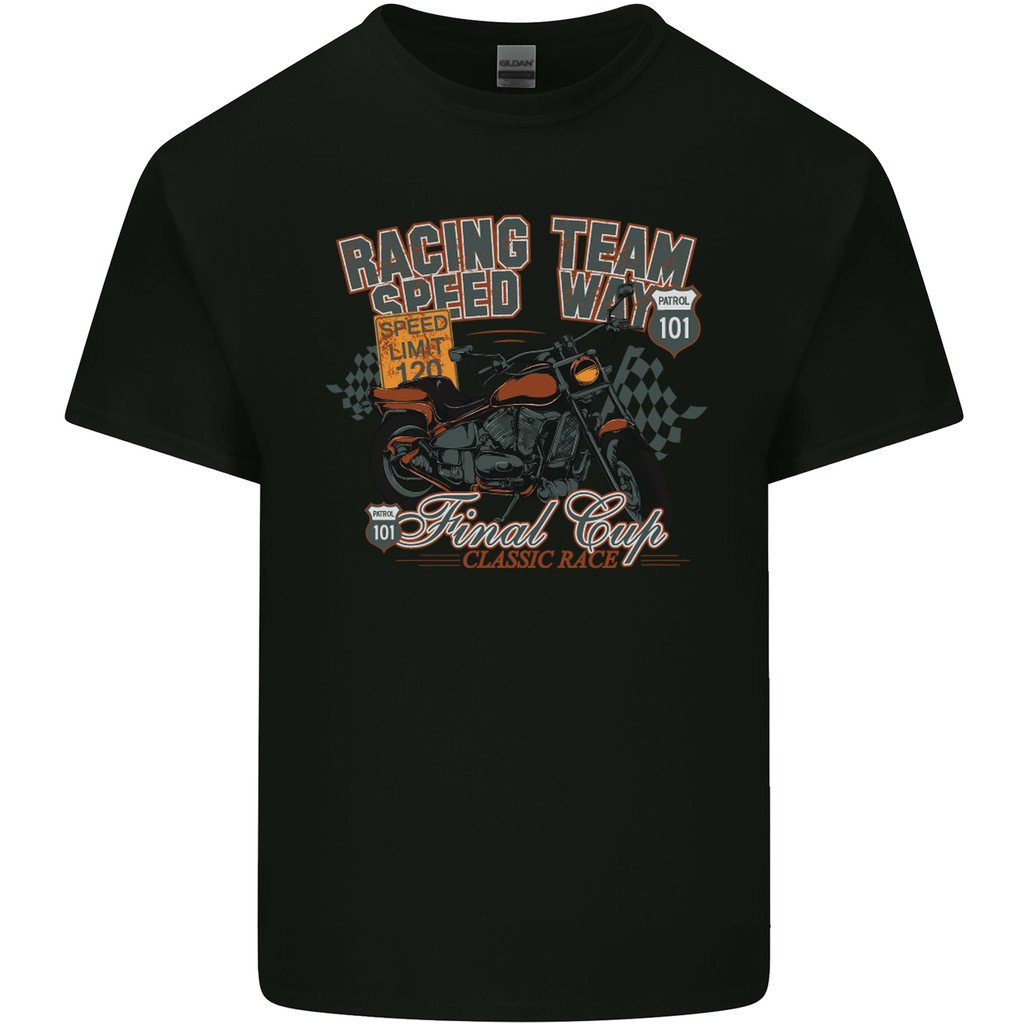Speed Way Motorcycle Motorcycle Biker Mens Pure Cotton T-Shirt