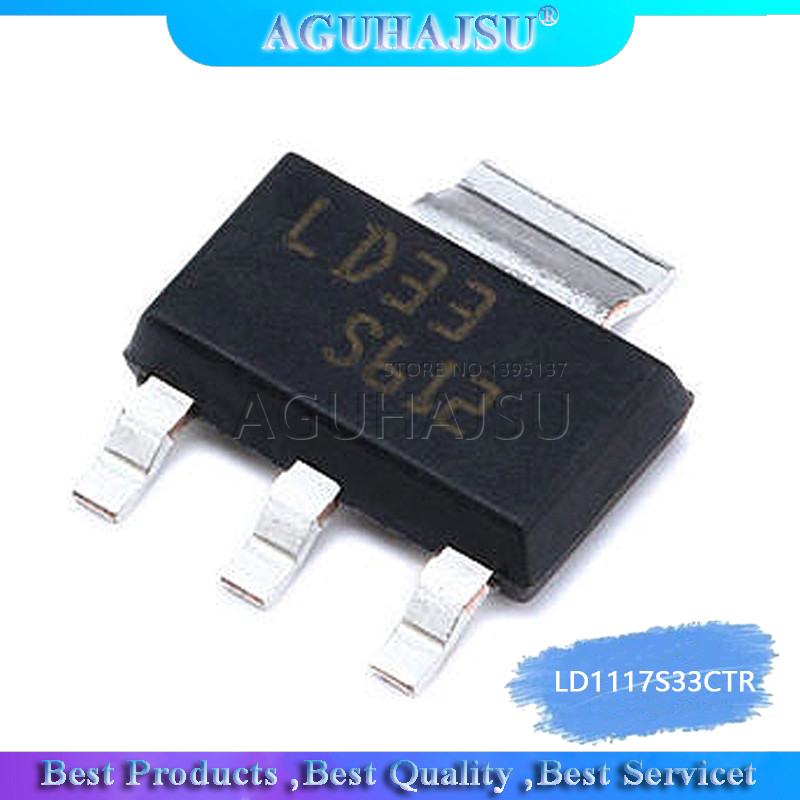 10pcs LD1117S33CTR SOT 223 LD1117S33 SOT223 LD33 IC REG LDO 3.3V 950MA