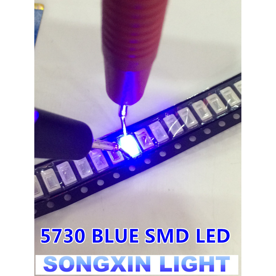 100pcs 5730/5630 SMD Blue LED Light Emitting Diode SMD LED 5730 สีฟ้า Surface Mount Led 460-470NM 3.