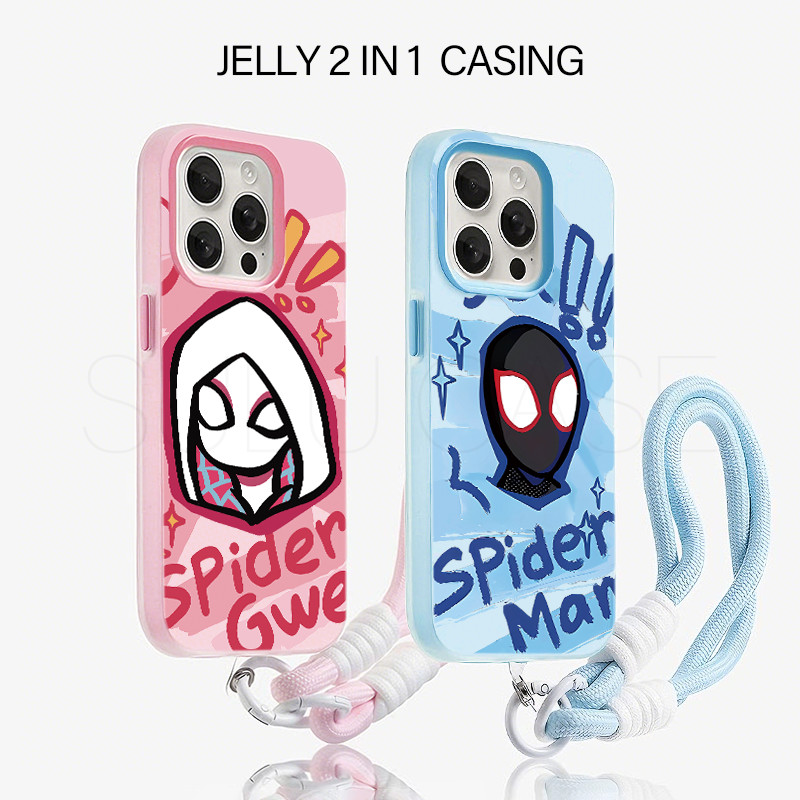 HP Jelly Color 2 In 3 ล่าสุดคู่ Spider-Man Case Vivo Y29 V60 Lite 4G 5G Y19S Pro Z10R 5G Iqoo Z10 Li