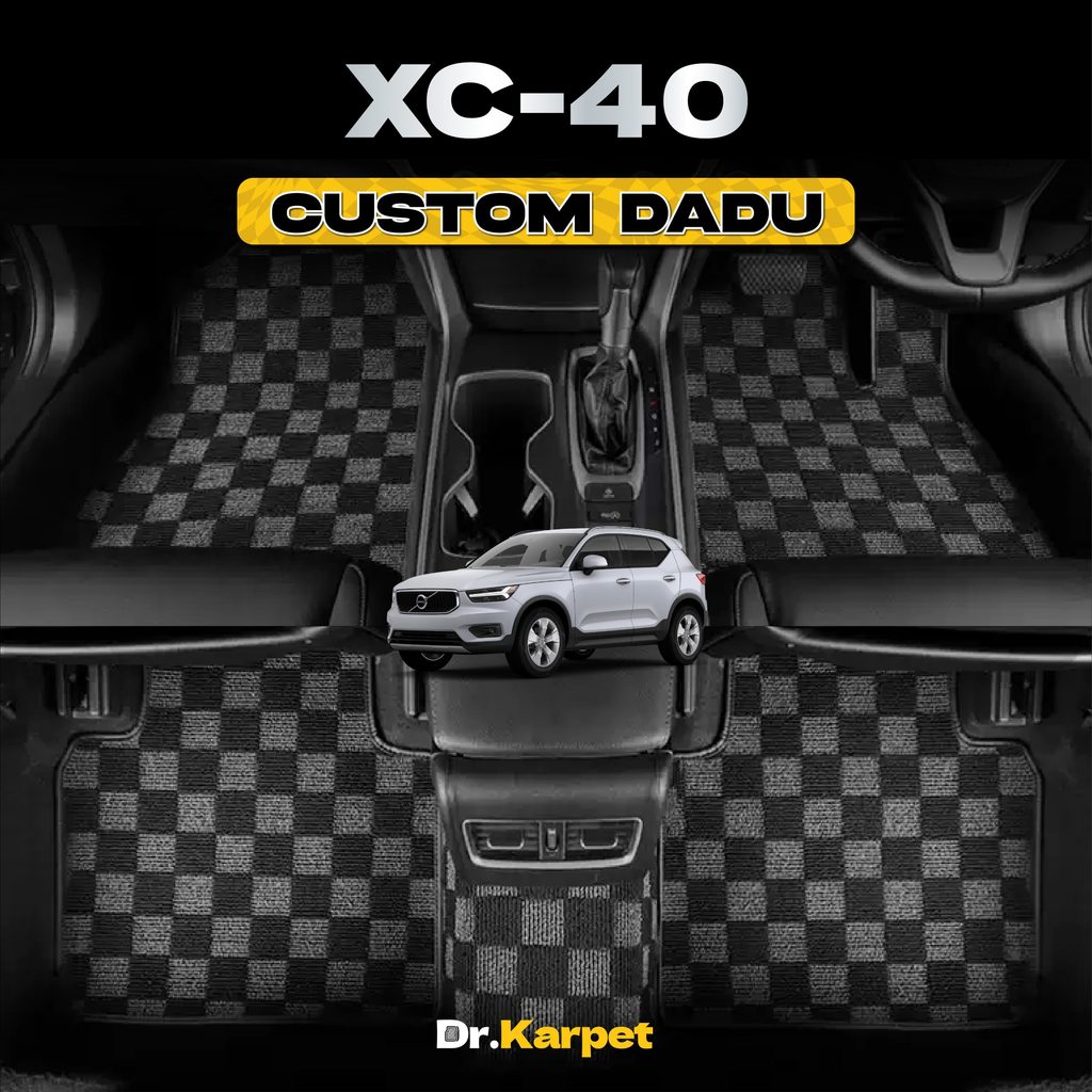 Volvo XC-40 - Dr Karpet Custom Fit Full Set พรม Dau Kereta กันลื่น 2X Tebal