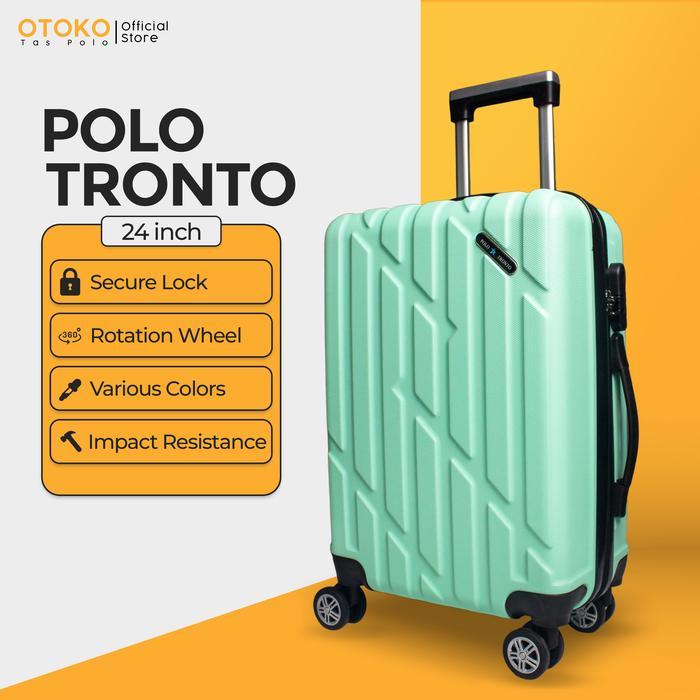 NEWs Polo Tronto Fiber กระเป๋าเดินทาง 24 นิ้วกระเป๋าเดินทางกระเป๋าเดินทางขนาดใหญ่ 4 ล้อกระเป๋าเดินทา