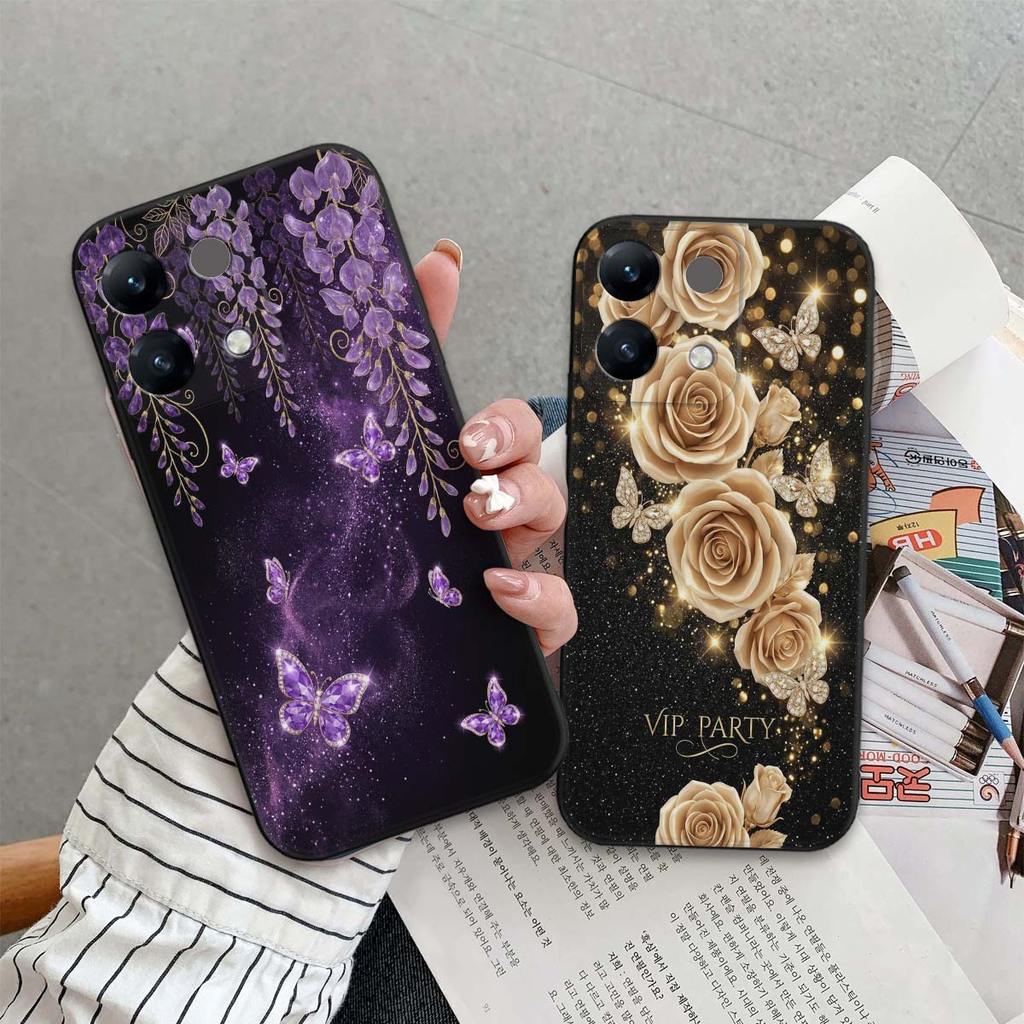 เคส Xiaomi Poco X6 / X6 Pro / X6 Neo หรูหรา เป็นประกาย พิมพ์ลายความงาม