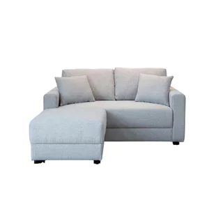 DECOS โซฟาผ้า 2 ที่นั่ง พร้อมสตูล รุ่น COLIN สีเทาอ่อน |ZWF|