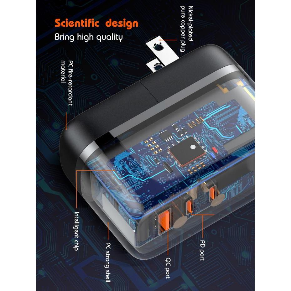 Ldnio Q366 Travel Charger Adapter 65W Gan Tech Super Fast Charger