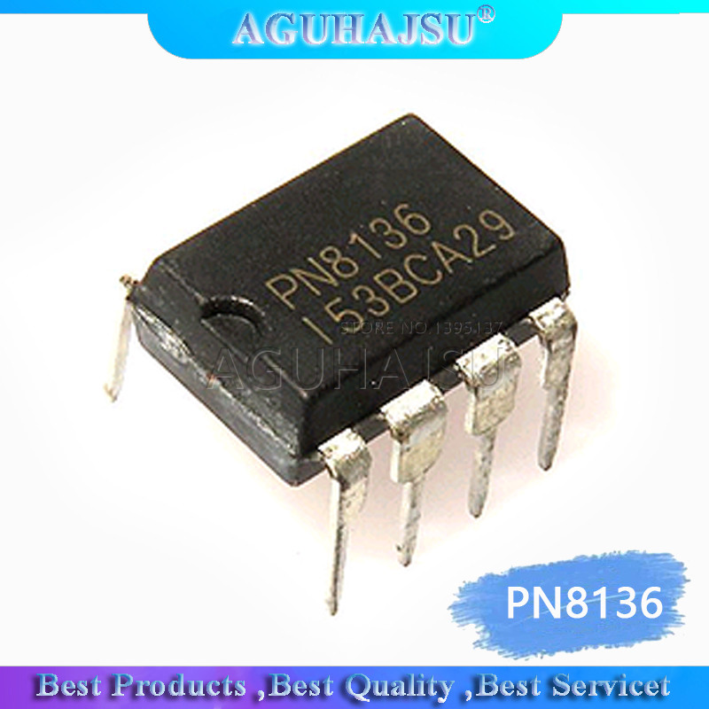 10PCS PN8136 DIP7 8136 DIP 7 ชิปจัดการใหม่เดิม