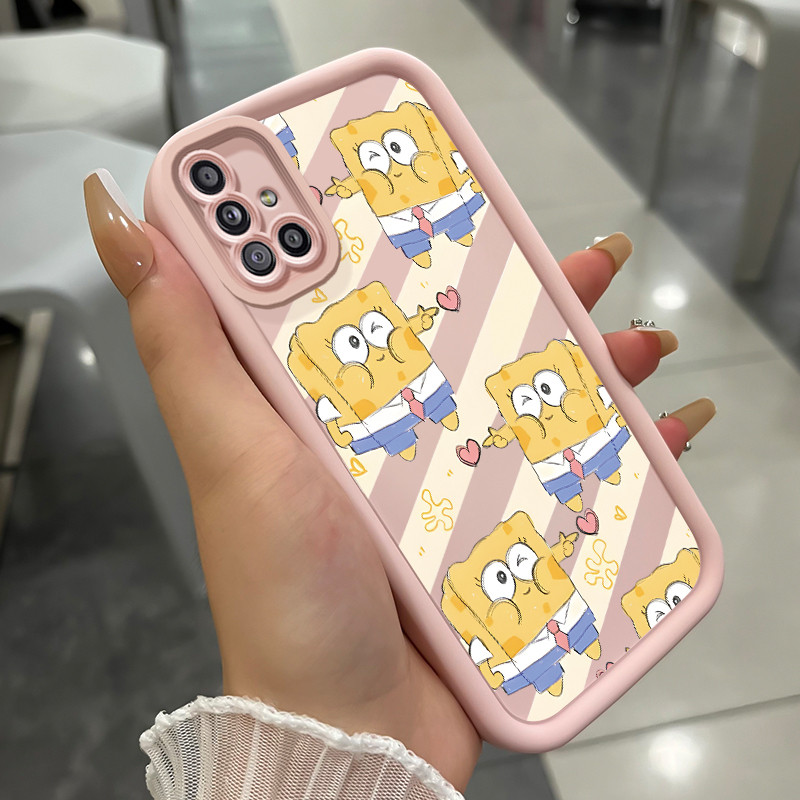 เคสสำหรับ Samsung Galaxy A51 M40s เคสโทรศัพท์ฟองน้ำและปลาดาวสามสีซิลิโคนกันกระแทก - รูปที่ 2