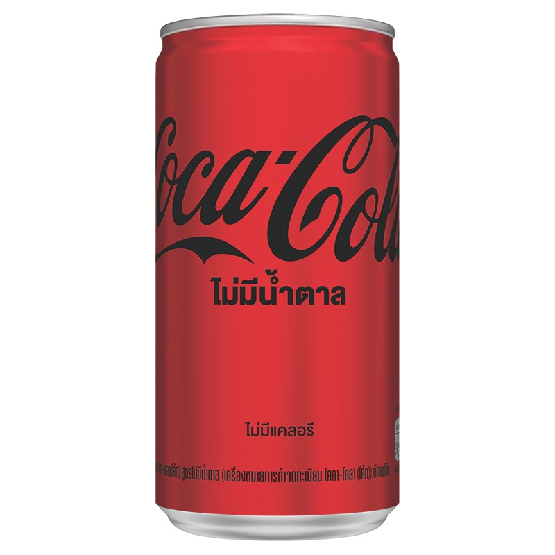 โค้กเครื่องดื่มอัดลมกลิ่นโคล่าไม่มีน้ำตาล 180มล. Coke No Sugar 180ml. [หมายเลขบาร์โค้ด 8851959108079]