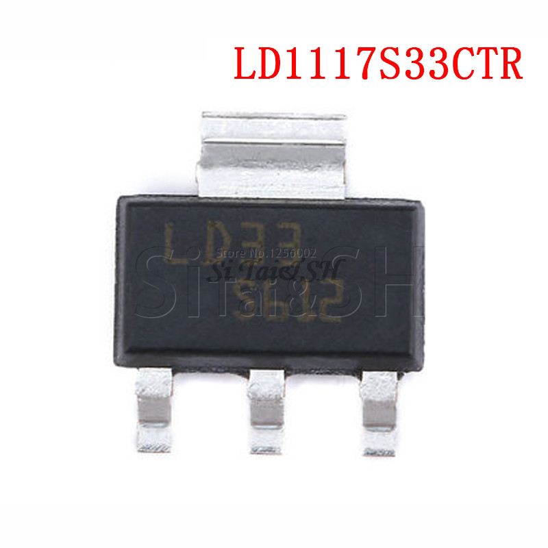 10pcs LD1117S33CTR SOT 223 LD1117S33 SOT223 LD33 IC REG LDO 3.3V 950MA