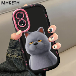 MHKETH เคสสำหรับ OPPO A18 A38 เคสโทรศัพท์ซิลิโคนลายแมวโง่และ…