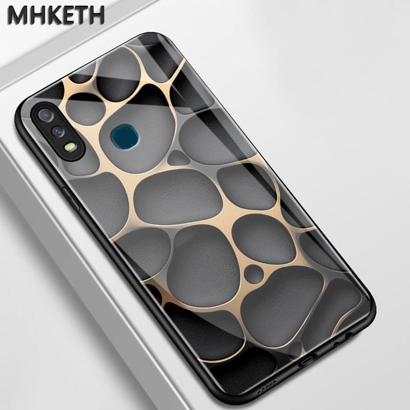 เคสสำหรับ VIVO Y11 2019 Y3 2019 เคสโทรศัพท์แก้วรังผึ้งที่ออกแบบน้อยที่สุด