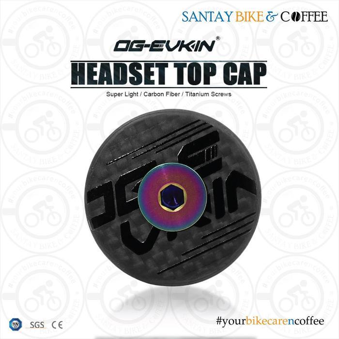 Og-Evkin Hc-001 ชุดหูฟังคาร์บอนไฟเบอร์ฝาครอบก้านด้านบน Bolt Titanium