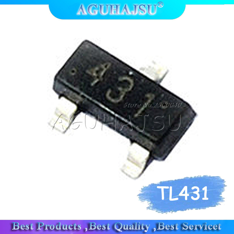 HT-50PCS TL431 SOT TL431A SOT 23 431 SOT SMD ตัวควบคุมแรงดันไฟฟ้าใหม่ IC