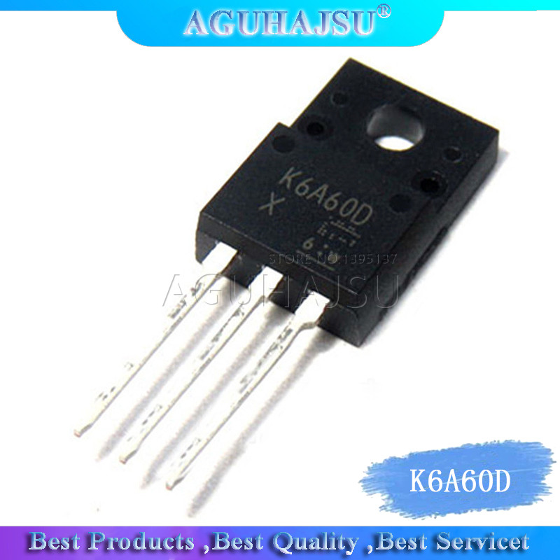 5 ชิ้น/ล็อต K6A60D TK6A60D 6A 600V MOSFET TO 220F พลาสติก N ช่องใหม่เดิมจัดส่งทันที