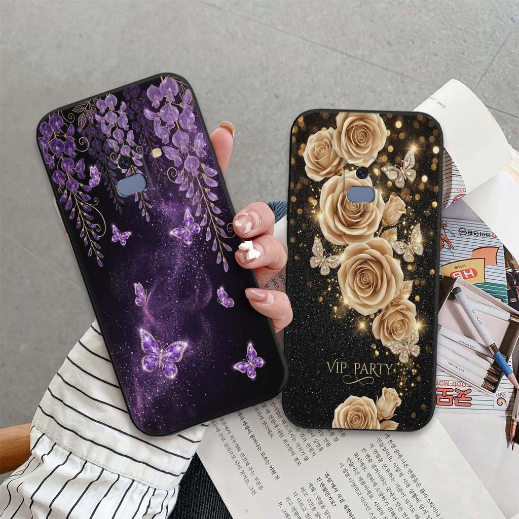 เคส Samsung A8 2018 / A8 Plus / A8+ หรูหรา เป็นประกาย พิมพ์ความงาม