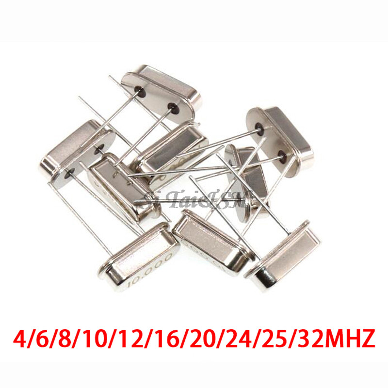 10PCS 4Mhz 6Mhz 8Mhz 12Mhz 16Mhz 20Mhz 24Mhz 32.768K 2*6 32.768K 3*8 Quartz Crystal Resonator Passiv