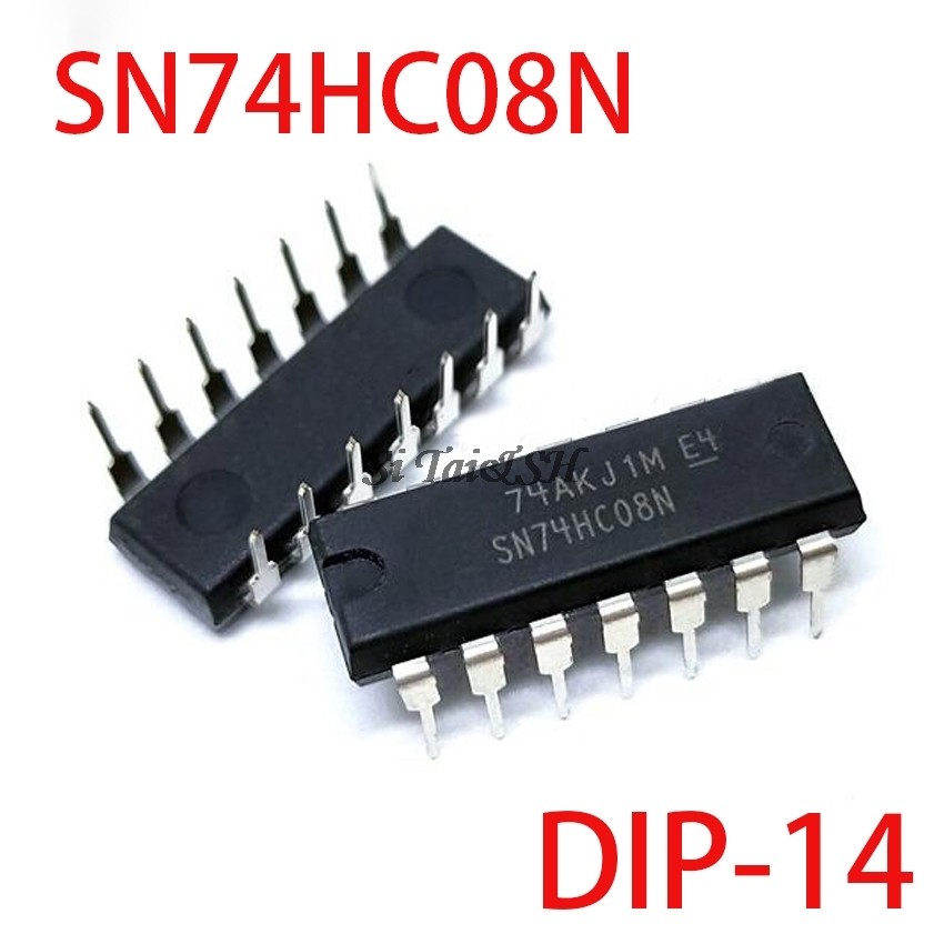 10PCS SN74HC08N DIP14 SN74HC08 DIP 74HC08N 74HC08 DIP 14 ใหม่และต้นฉบับ IC