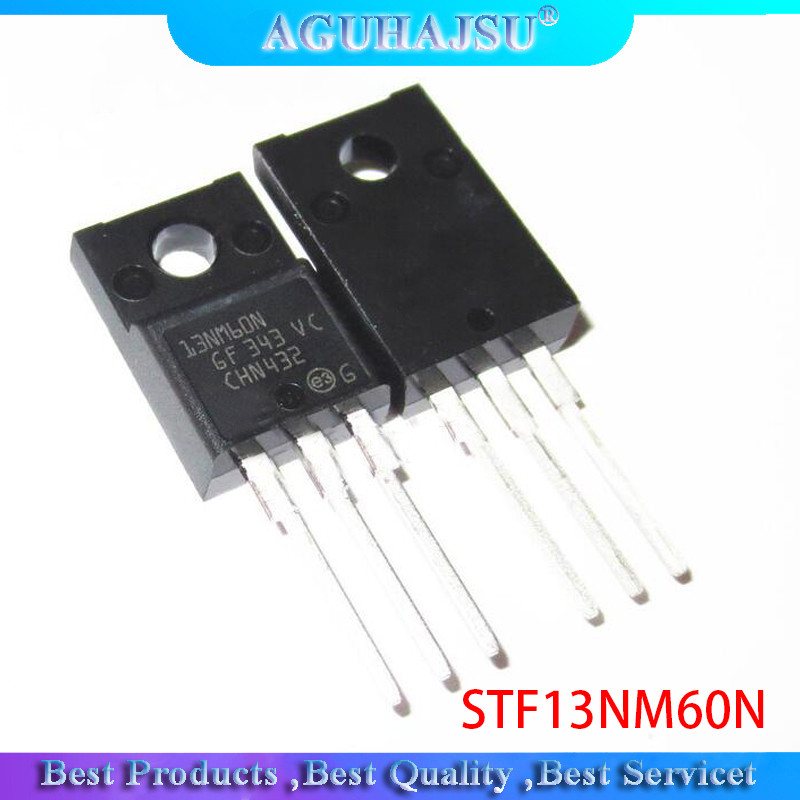 10PCS STF13NM60N 13NM60N 13NM60 MOSFET N CH 600V 13A MDMESH MDmesh ใหม่เดิม