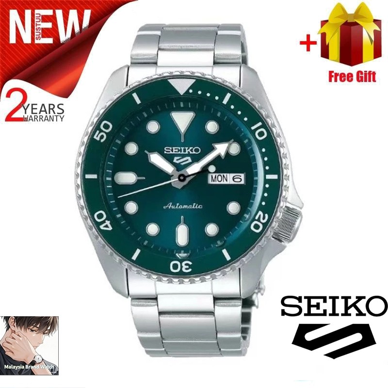 Seiko SRPD51K1 SRPD53K1 กีฬา Jam Tangan Lelaki สีเขียว Dial ผู้ชายคลาสสิกสแตนเลสควอตซ์นาฬิกาญี่ปุ่น 