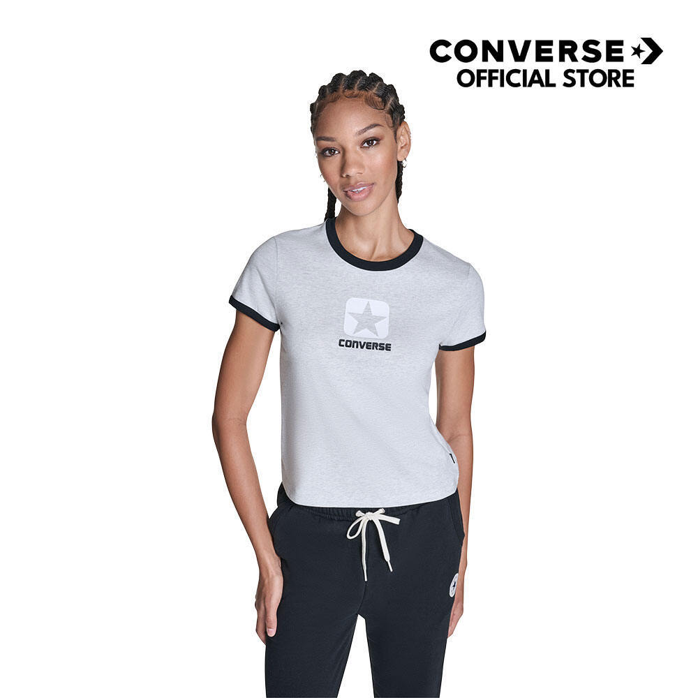 CONVERSE เสื้อ RETRO BOX STAR CROPPED TEE GREY ผู้หญิง 142T242BF_H5GYXX ราคา ถูกที่สุด ดีลบีเคเค