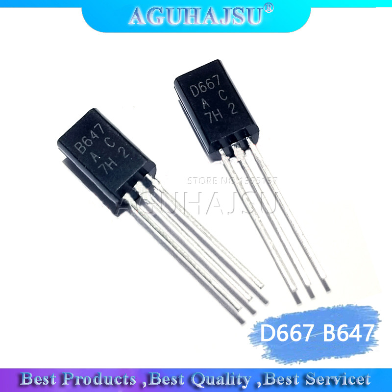 50pcs 2SD667AC + 2SB647AC TO 92L 25PCS = 2SD667 25PCS = 2SB647 D667AC B647AC D667 B647 ทรานซิสเตอร์ซ