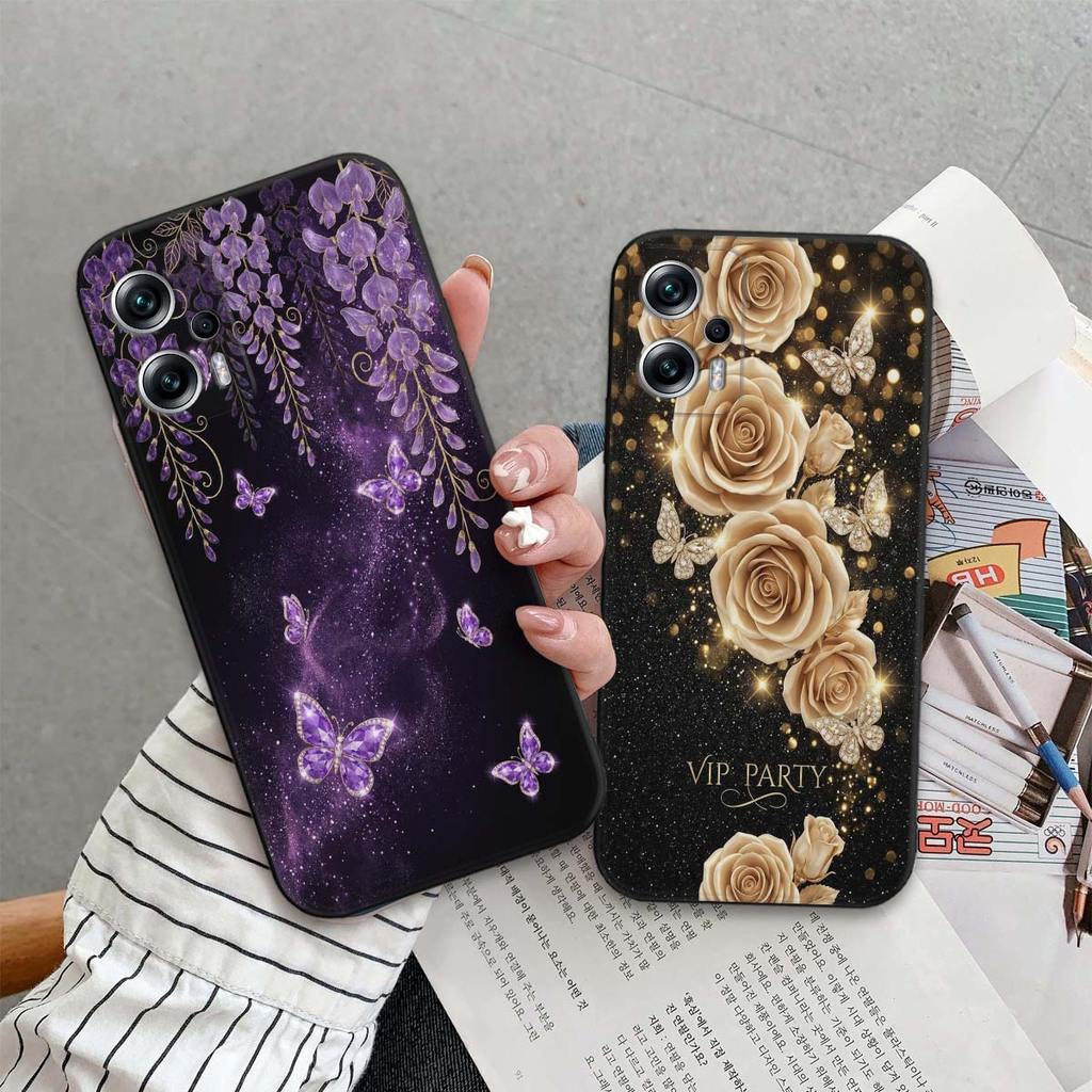 เคส Xiaomi Poco X4 GT / X4 Pro หรูหรา แวววาว พิมพ์ลายความงาม