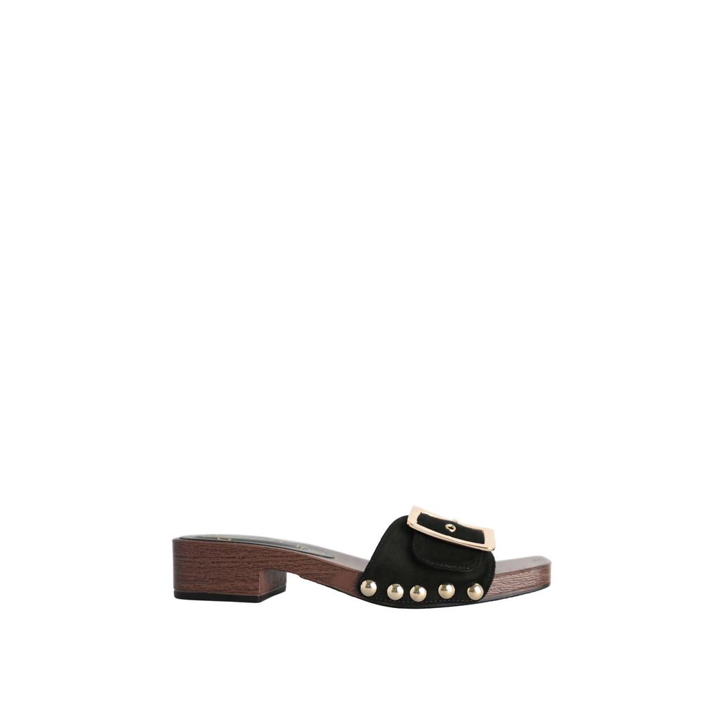 Villains SF BUCKLY LINE Heeled Sandals รองเท้าแซนเดิลส้นสูงผู้หญิง ส้นสูง 1.4"