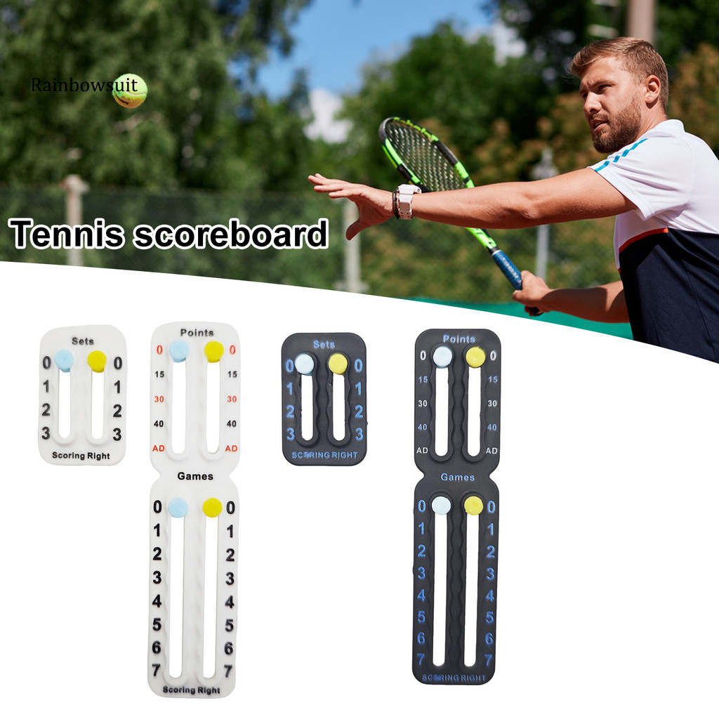 RA- 2 ชุด Score Keeper สําหรับไม้เทนนิสและ Padel ติดตั้งง่ายขนาดเล็ก Tennis Score Board แบบพกพา Poin