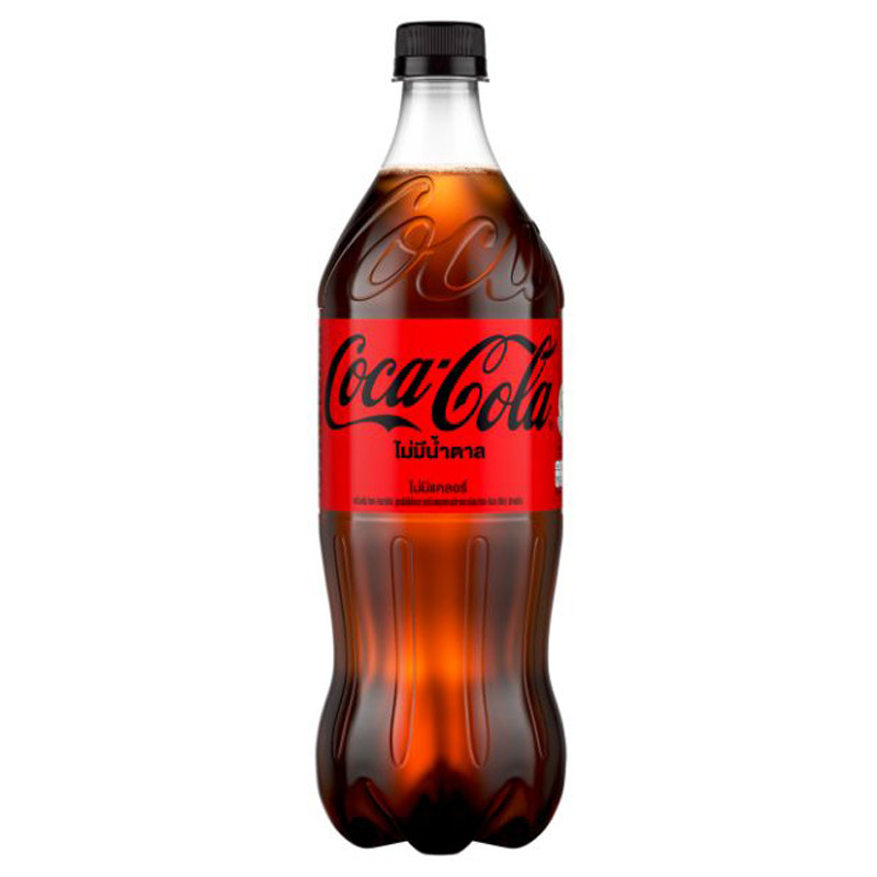 โค้กไม่มีน้ำตาล 1ลิตร Coke Soft Drink Zero Sugar 1lt. [หมายเลขบาร์โค้ด 8851959149072]