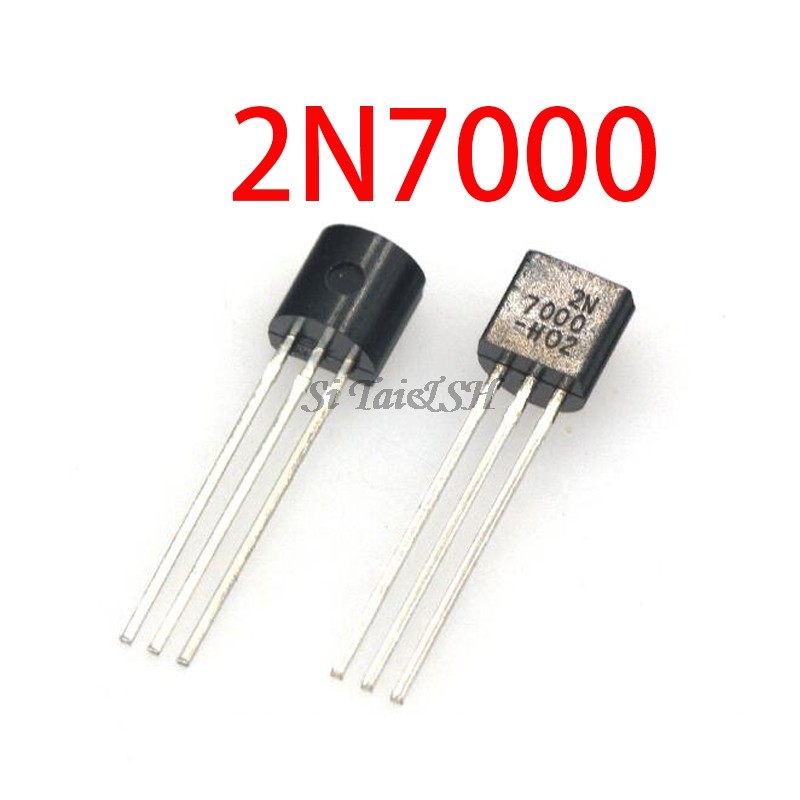 100PCS 2N7000 TO92 สัญญาณขนาดเล็ก MOSFET 200 mAmps, 60 โวลต์ N Channel TO 92 เดิมและใหม่