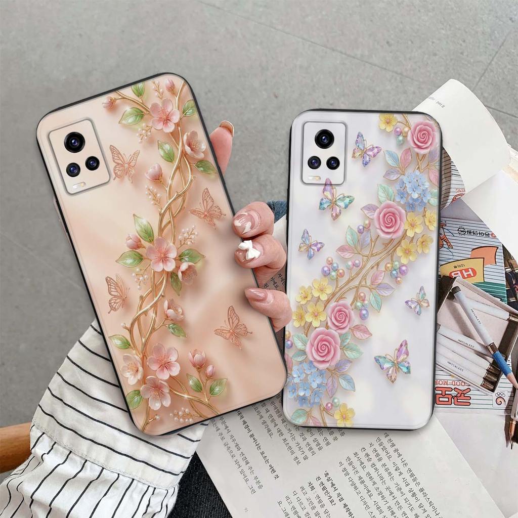เคส Vivo V20 / V20SE พิมพ์ลายดอกไม้ แฟชั่นสวยๆ