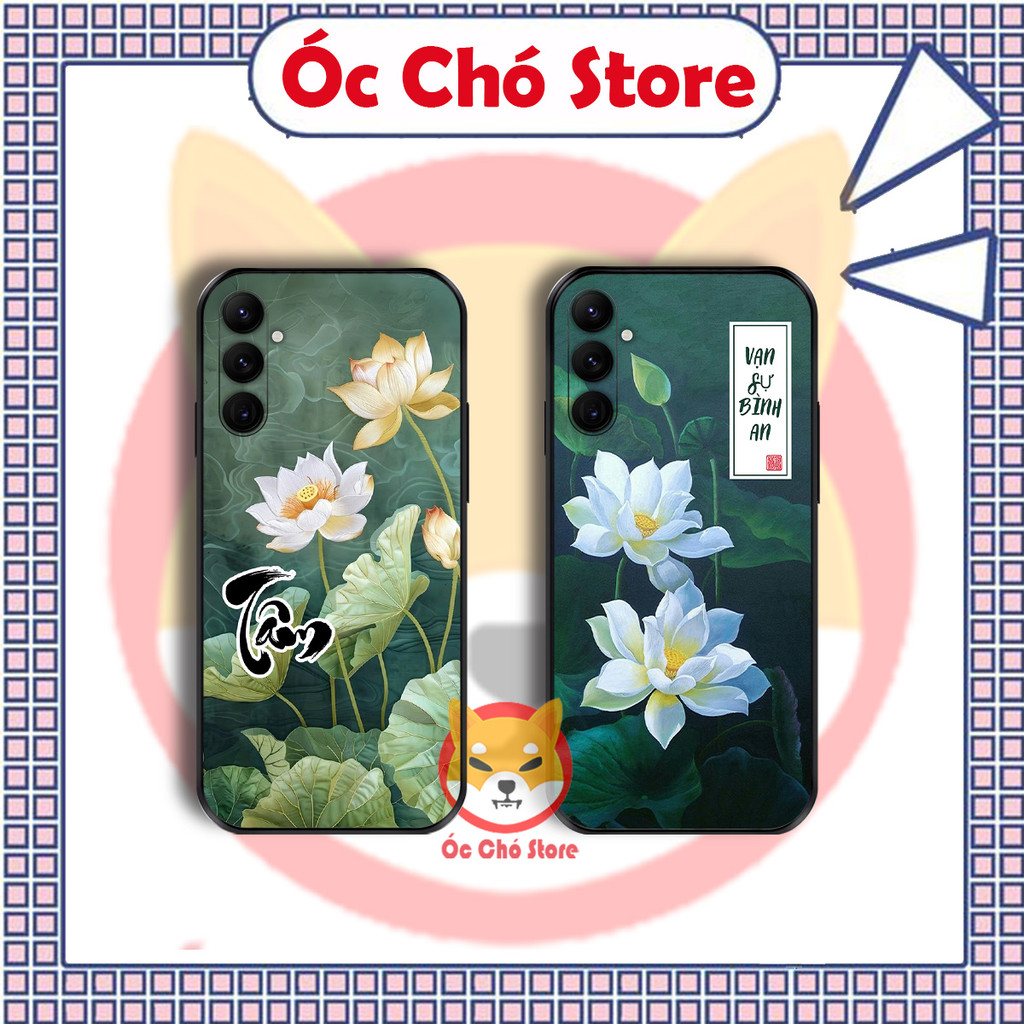 เคส Samsung S23 S24 S24+ S24FE S23 FE, S23 ULTRA, S23+ พร้อมการประดิษฐ์ตัวอักษรเวียดนาม ดอกบัวสวย