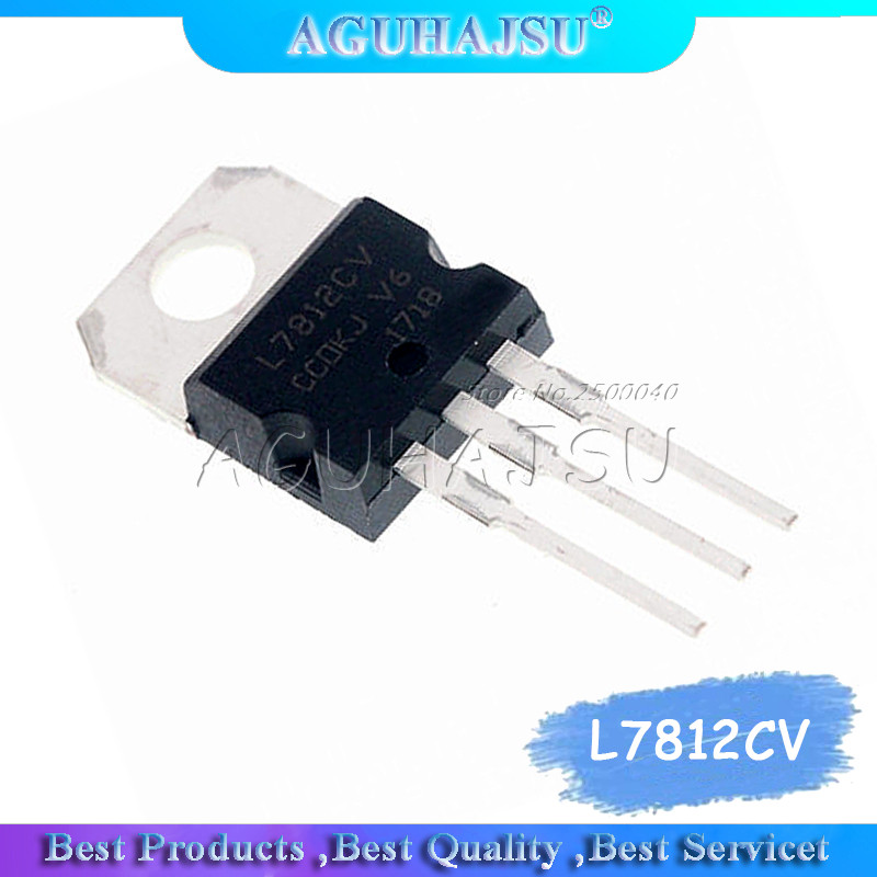 HT-10PCS L7812CV ถึง 220 L7812 LM7812 7812 เครื่องปรับแรงดันไฟฟ้าบวก IC