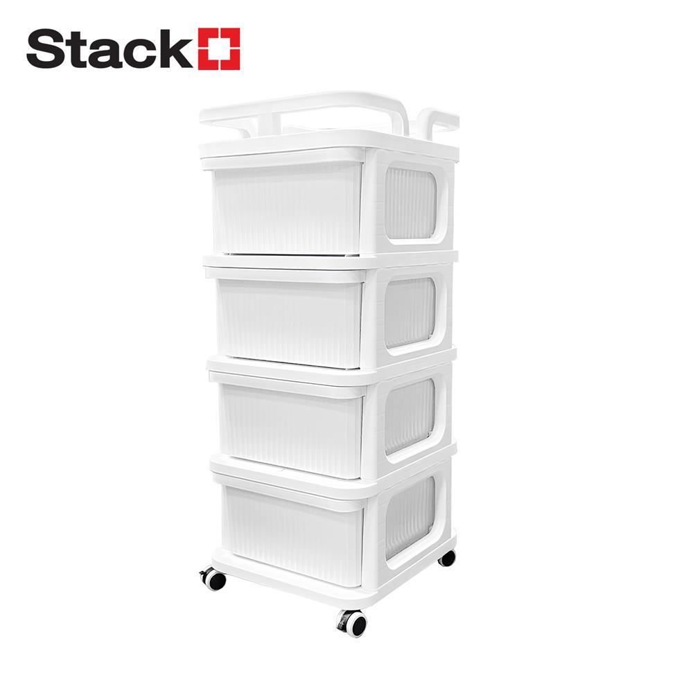 STACKO ตู้ลิ้นชัก 4 ชั้น CART 35x38.5x86 ซม. สีขาว จัดส่งโดย HomePro