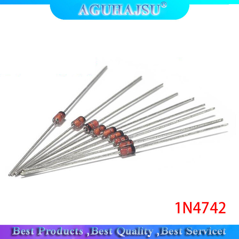 50pcs 1N4742A 1N4742 DO 41 1W 12V Zener ไดโอดใหม่เดิม