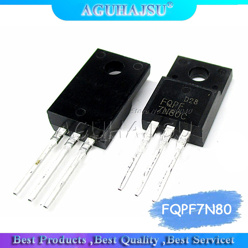 HT-10pcs FQPF7N80C ถึง 220F FQPF7N80 ถึง 220 7N80 7N80C 800V 7A ใหม่เดิม