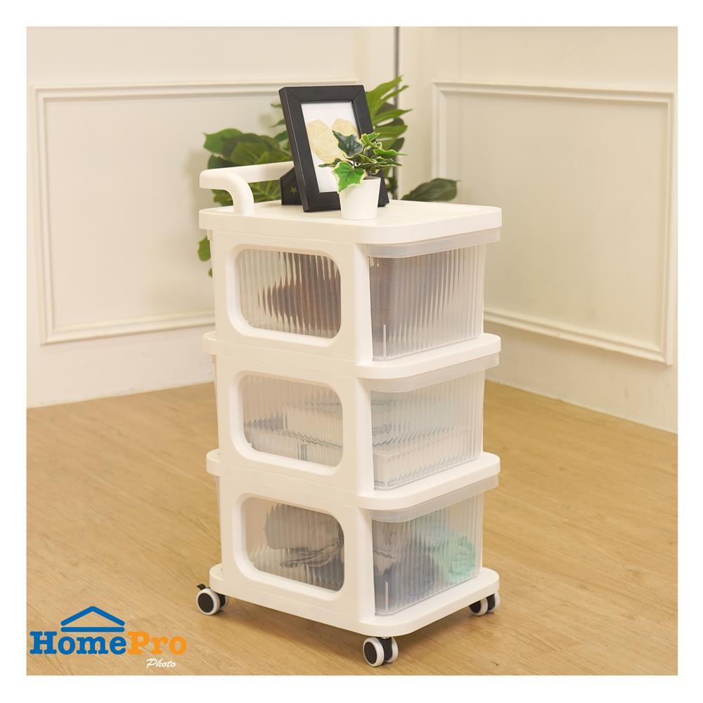 STACKO ตู้ลิ้นชัก 3 ชั้น DEW 38X30X67.5 ซม. สีใส จัดส่งโดย HomePro - รูปที่ 3